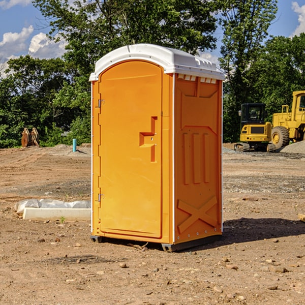 how often are the portable restrooms cleaned and serviced during a rental period in Sunset Texas